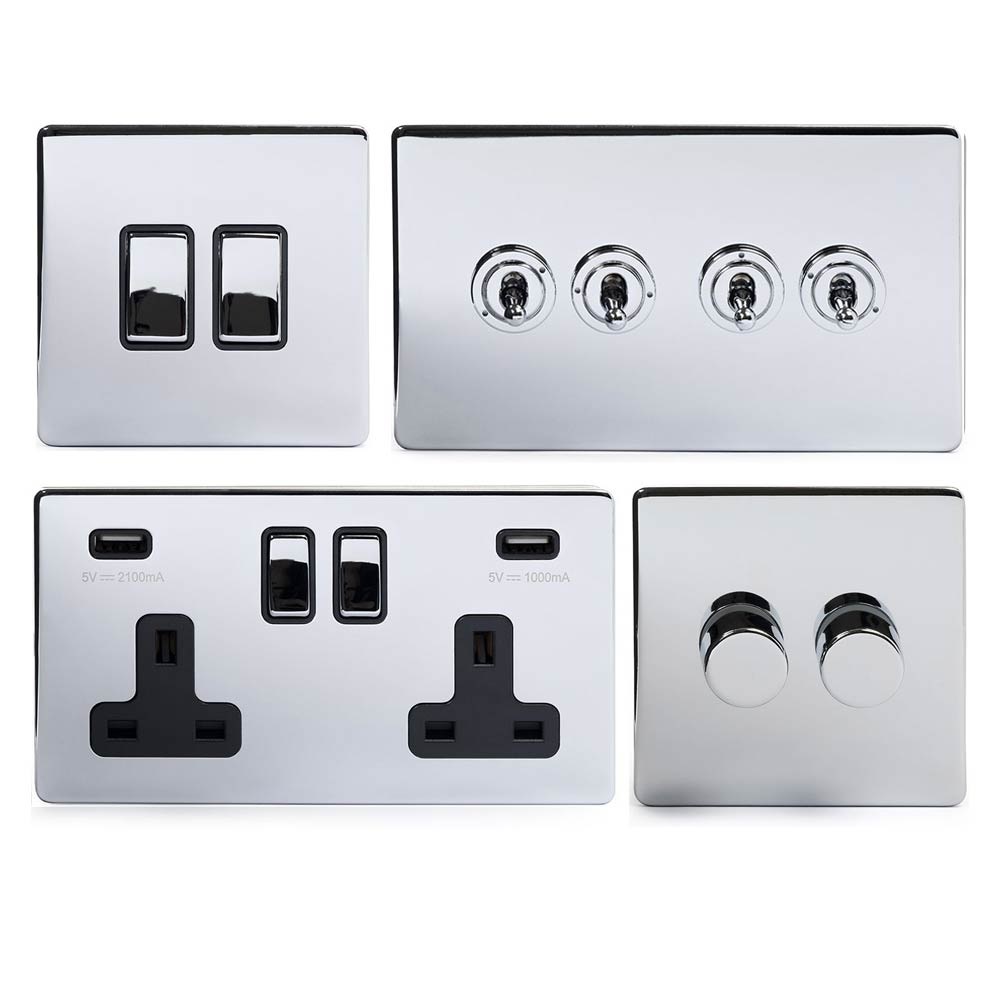 Polished Chrome Sockets & Switches